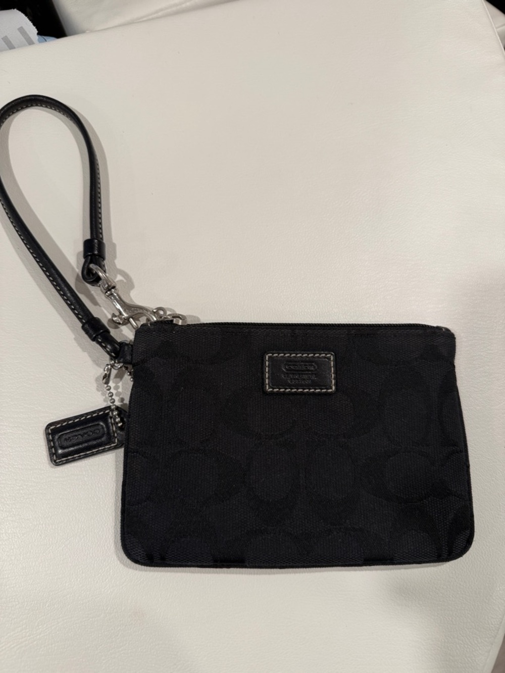 Coach Black Signature Wristlet